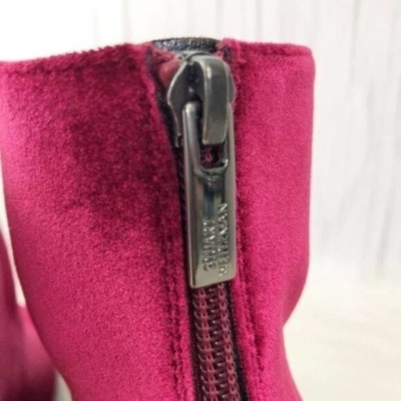 STUART WEITZMAN Bacari Berry Red Velvet Bootie - Picture 5 of 7